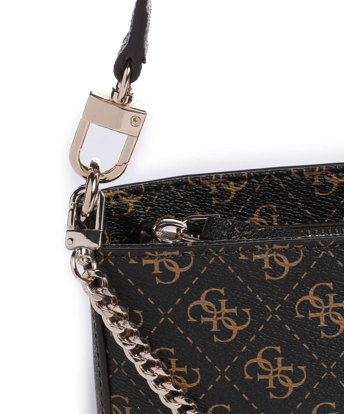 Guess Noelle Q Logo Shoulder bag brown logo