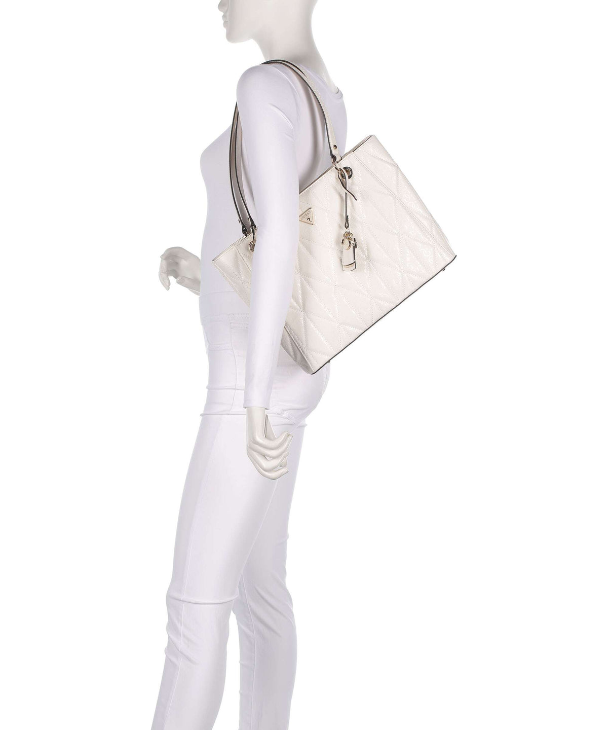 Guess Aldina G-Shine Tote bag offwhite