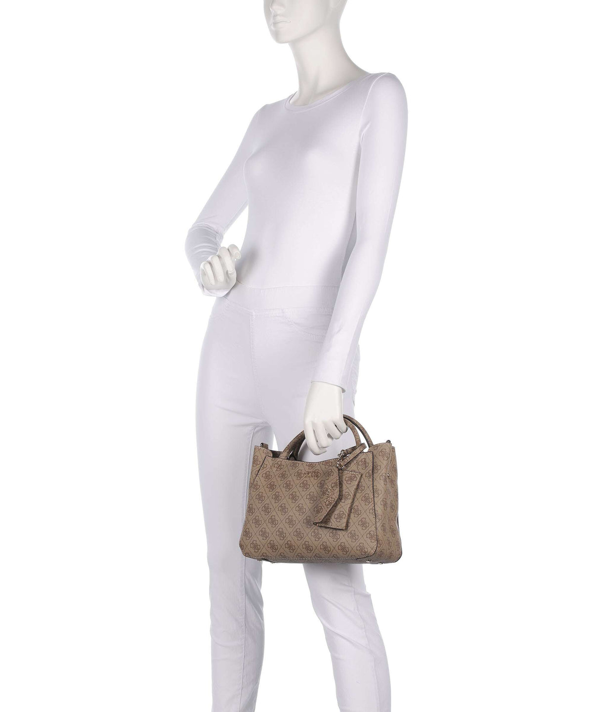 Guess Brenton Handbag latte logo