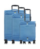 Travelite Rügen 4-Rollen Trolley Set mittelblau