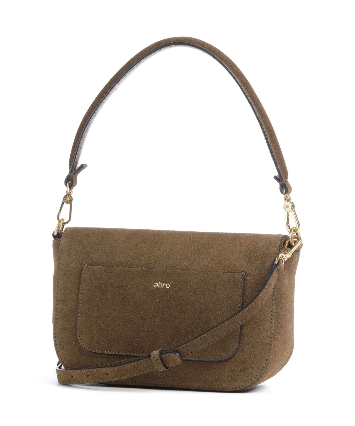 Abro Suede Camilla Shoulder bag military