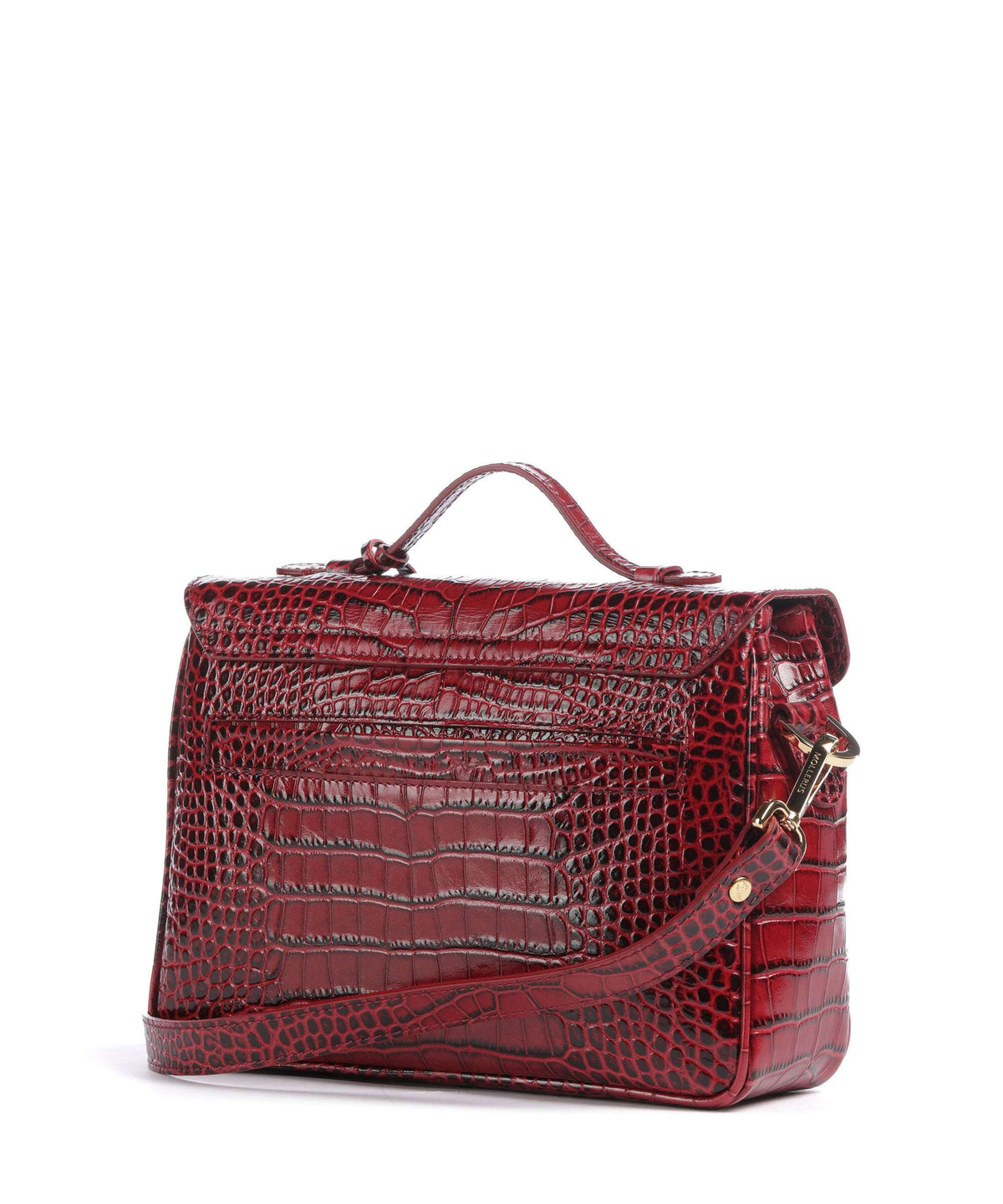 Maison Mollerus Croco Marly Handbag antique rot