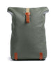 Brooks England Pickwick Cotton Canvas Large Zaino roll-top sage green/honey details
