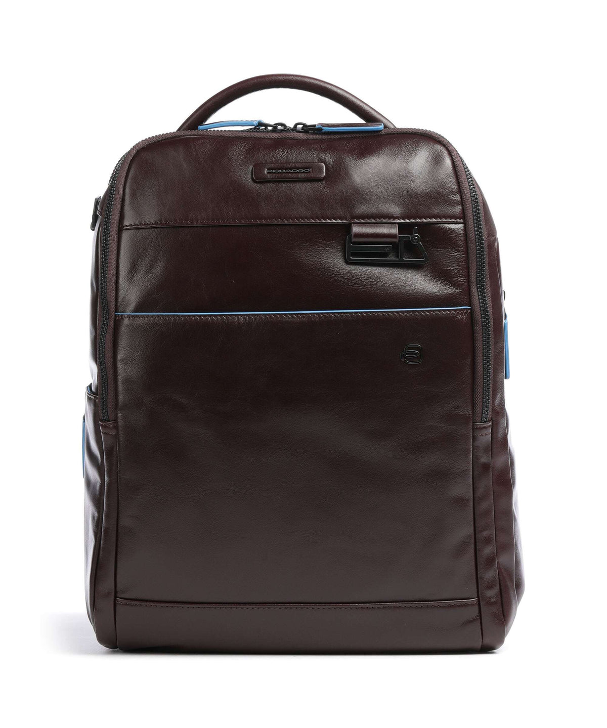Piquadro Blue Square Revamp RFID Laptop backpack mahogany