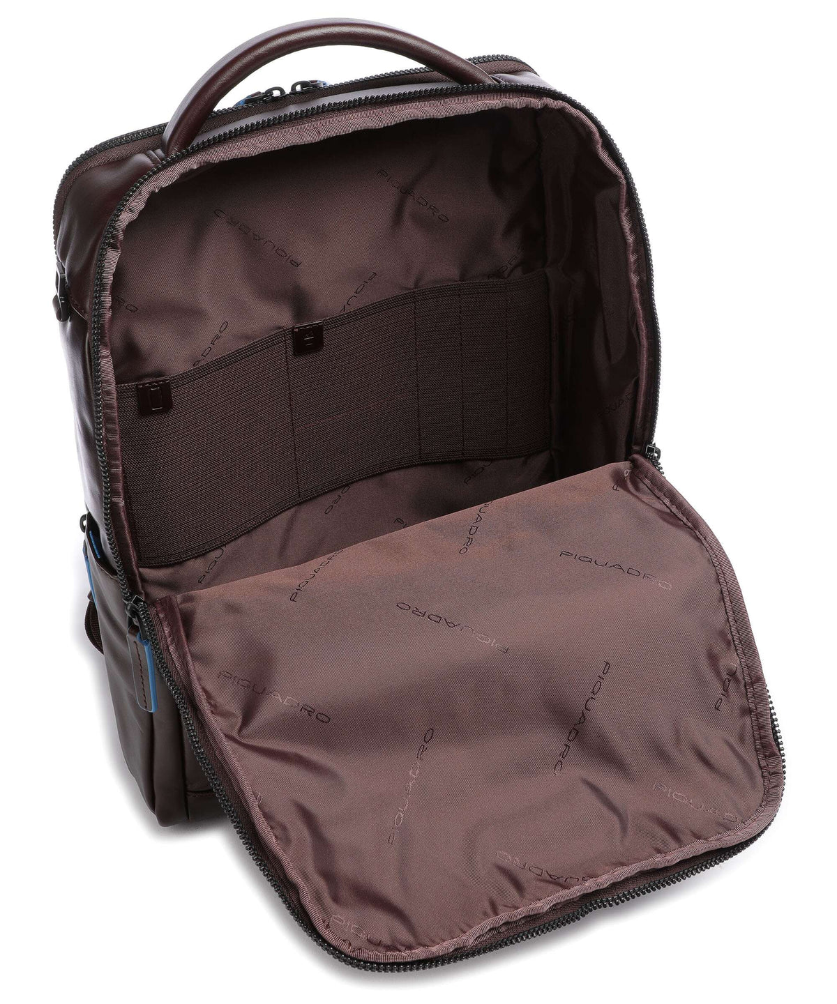 Piquadro Blue Square Revamp RFID Laptop backpack mahogany
