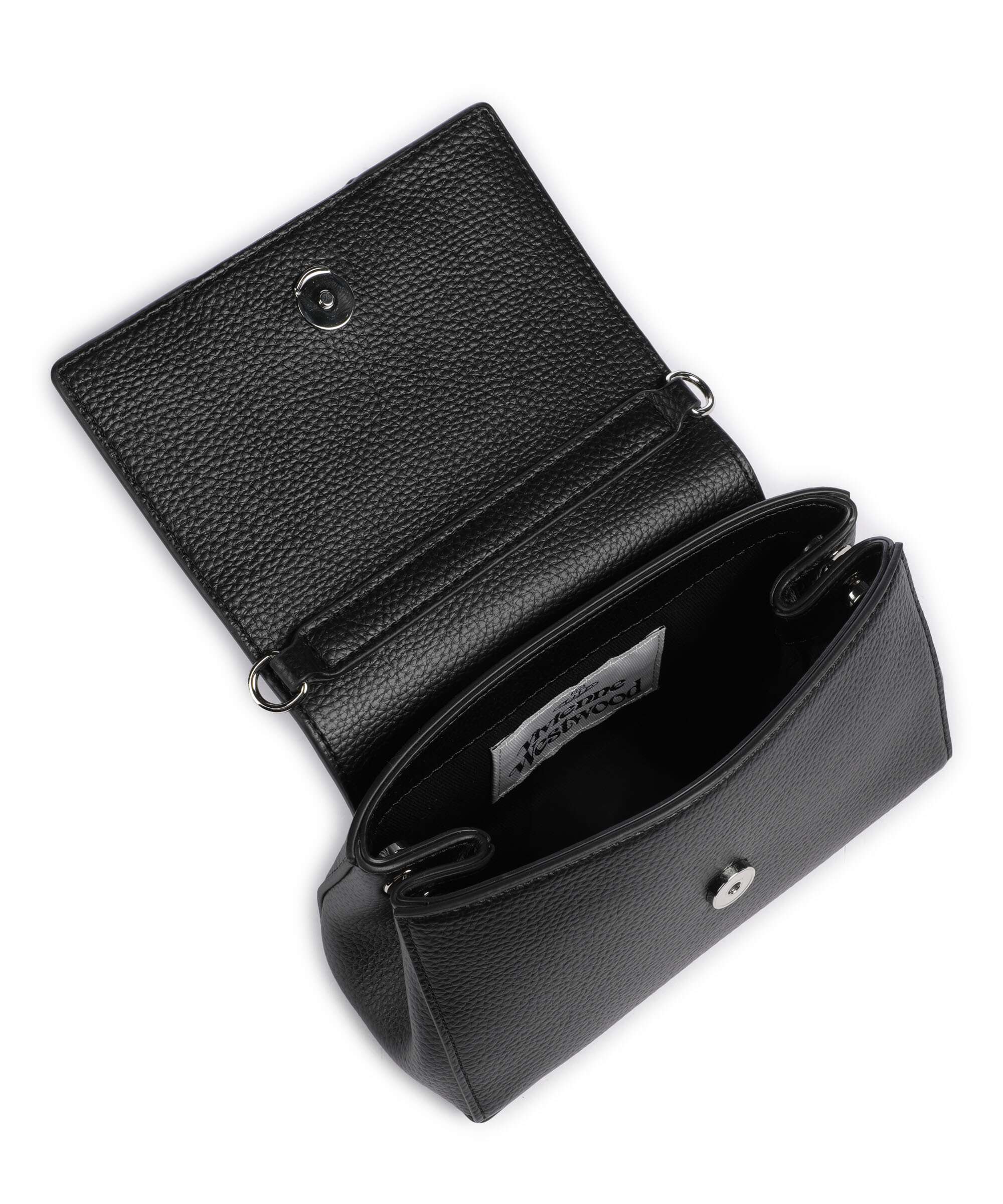 Vivienne Westwood Hazel Re-Vegan Grain Small Shoulder bag black