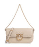 Pinko Love Box Baguette Schultertasche beige/grigio fumo/antique gold