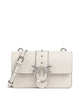Pinko Love One Mini Borsa a tracolla bianco seta/old silver