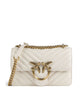 Pinko Love One Mini Borsa a spalla bianco seta/antique gold
