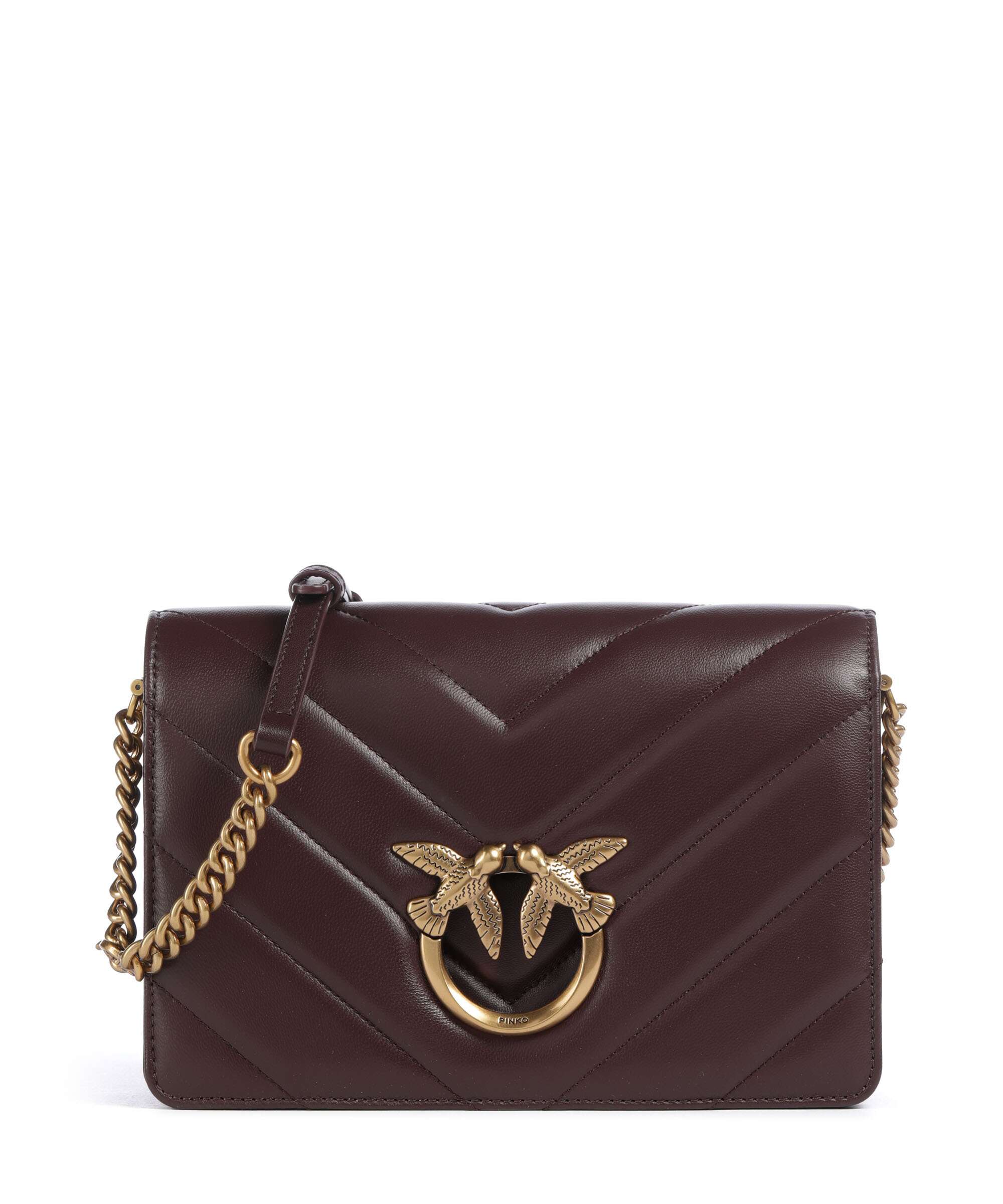 Pinko Love Click Classic Crossbody bag uva di catawba/antique gold