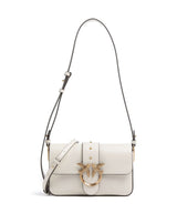 Pinko Love One Mini Slouchy Borsa a spalla bianco seta/antique gold