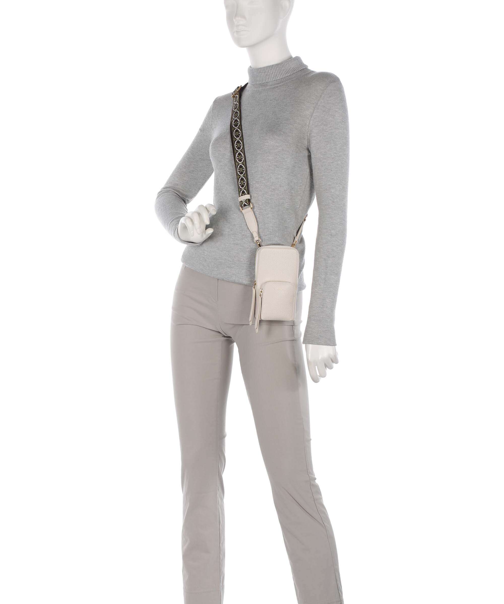 Coccinelle Pixie Phone bag lambskin white