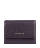 Coccinelle Metallic Soft RFID Portefeuille prune
