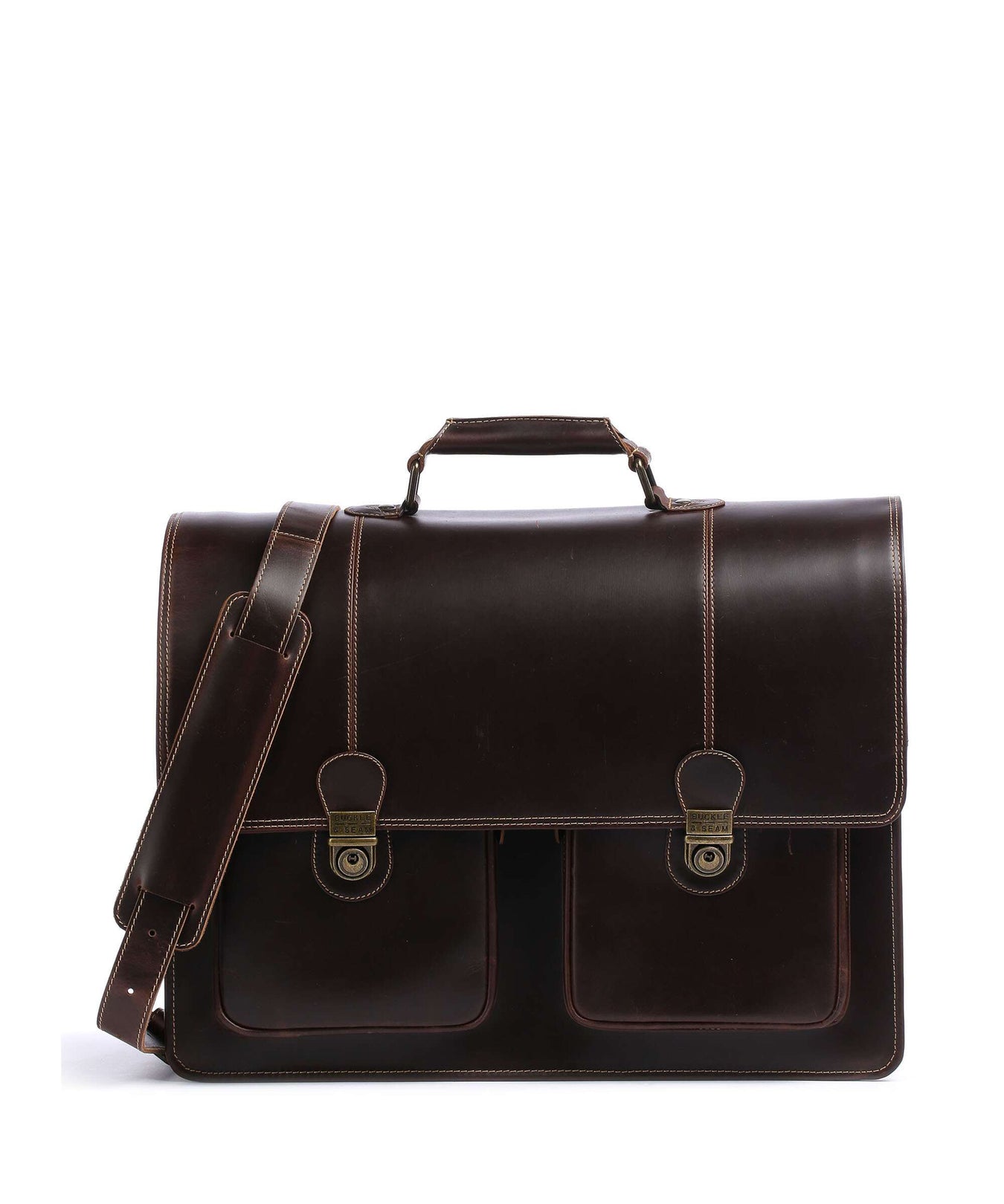 Buckle & Seam Nevada Briefcase brown