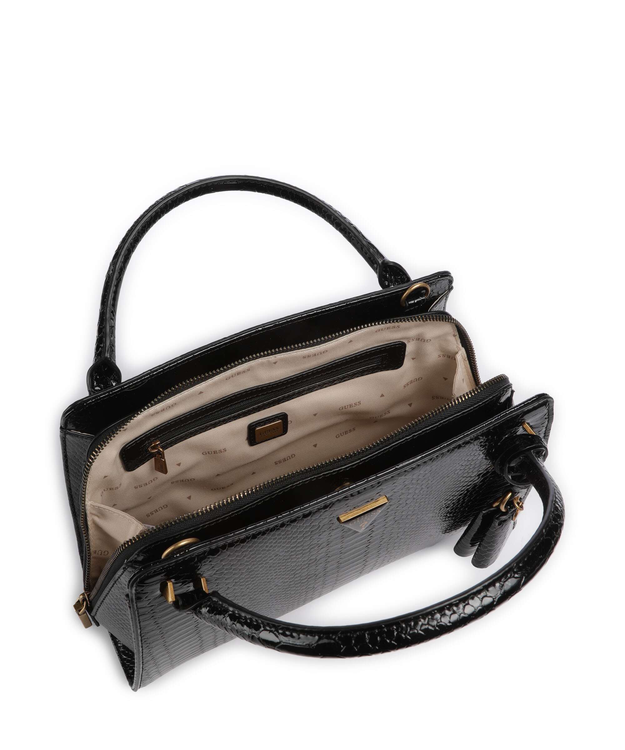 Guess Annita Python Handbag black