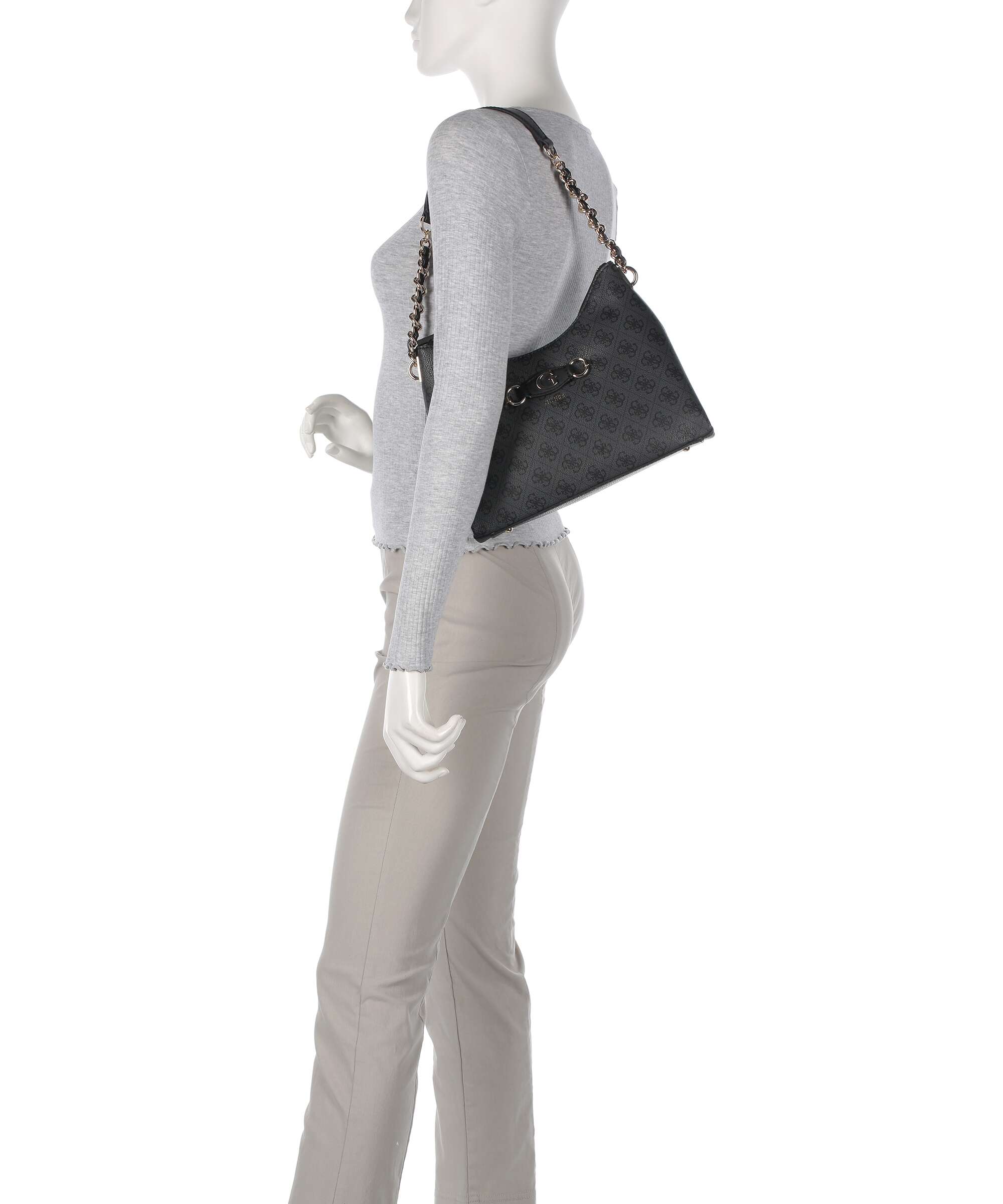 Guess Izzy Shoulder bag coal logo