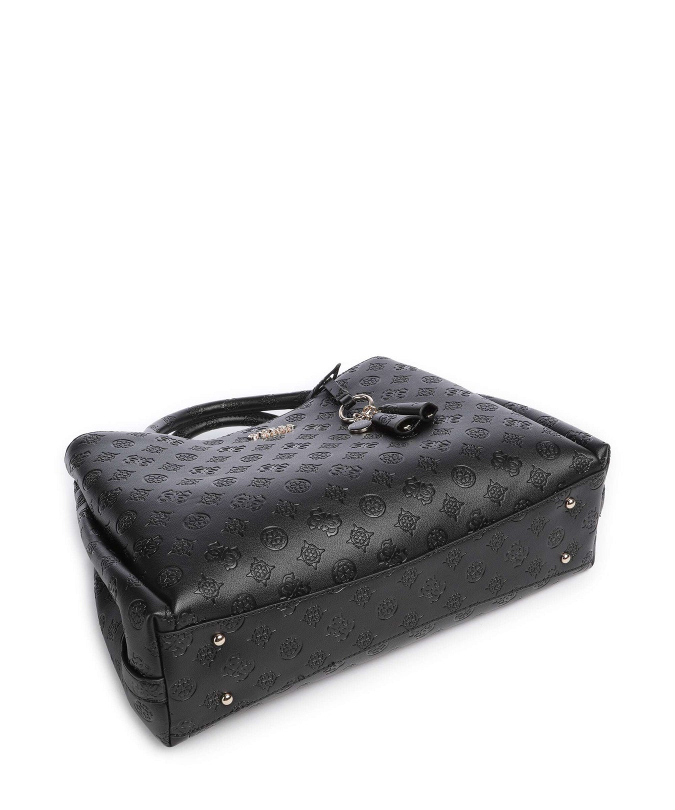 Guess Phoebe Peony Debossed Handbag black logo