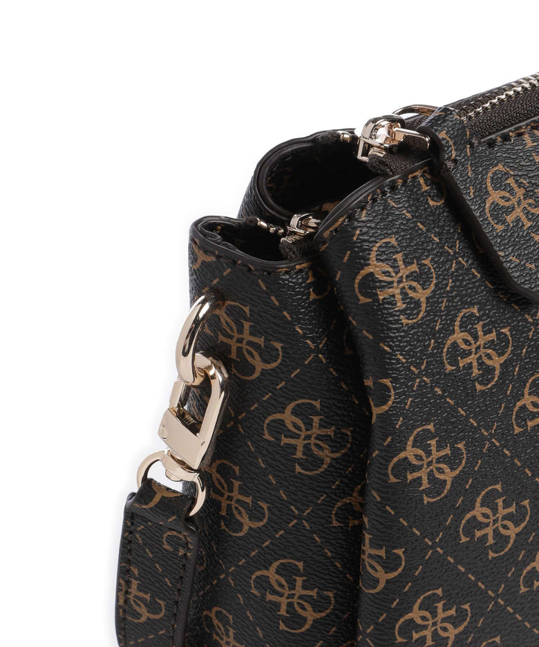 Guess Noelle Q Logo Crossbody bag brown logo