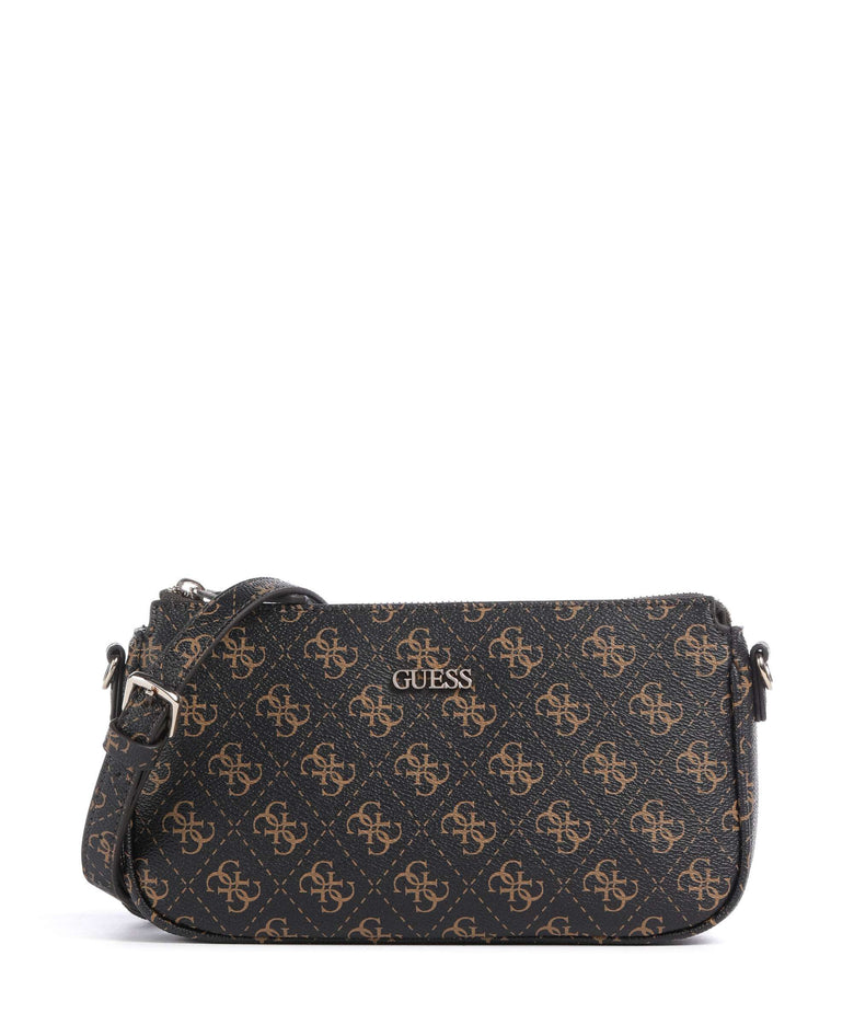 Guess Noelle Q Logo Shoulder bag brown logo