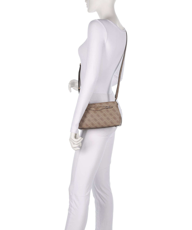 Guess Katya 4G Logo Crossbody bag latte logo
