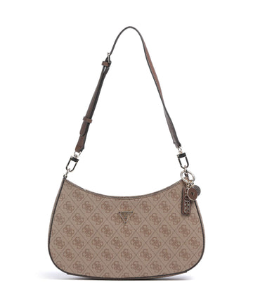 Guess Noelle Sac porté épaule latte logo/brown