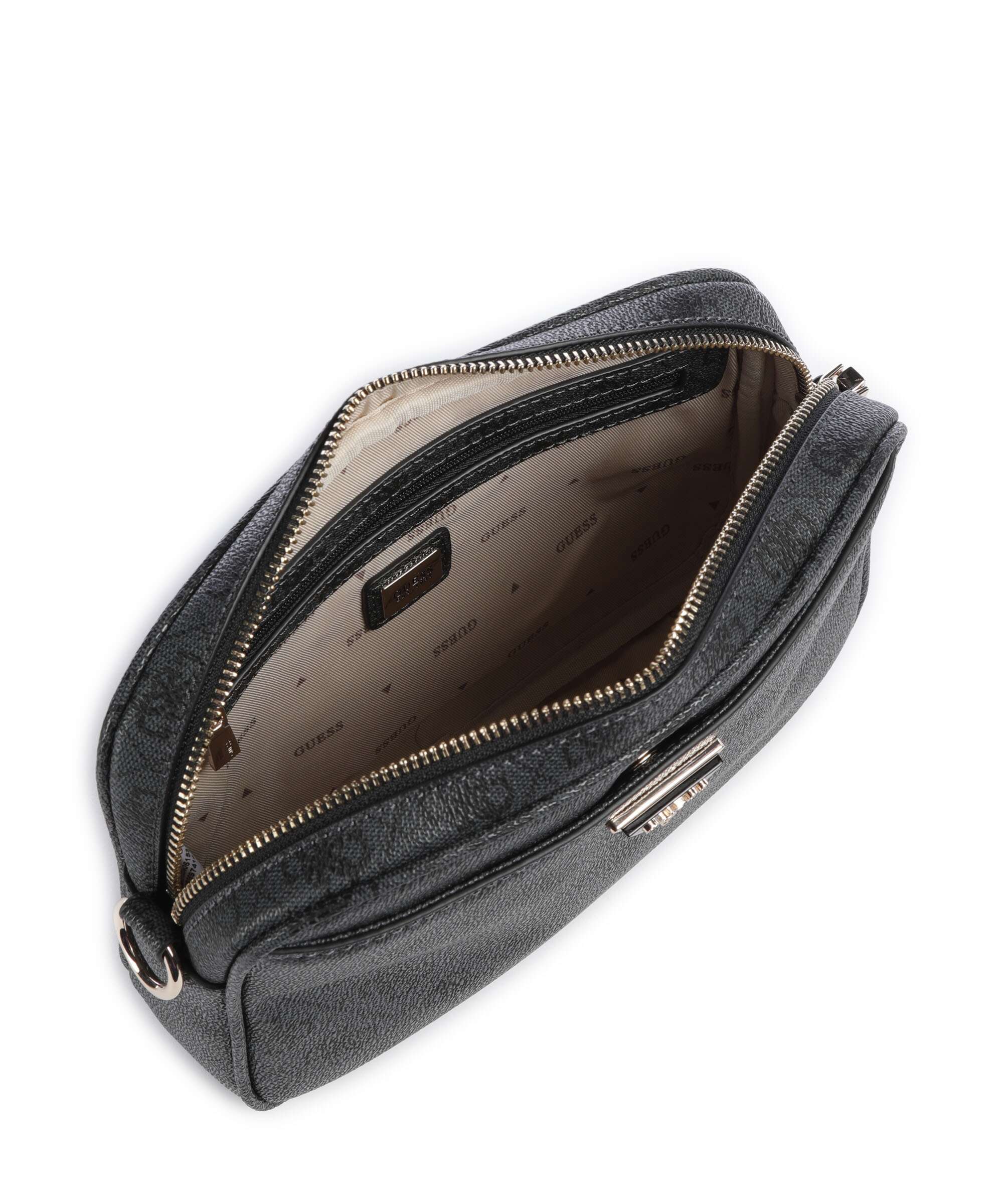 Guess Meridian Crossbody bag coal logo