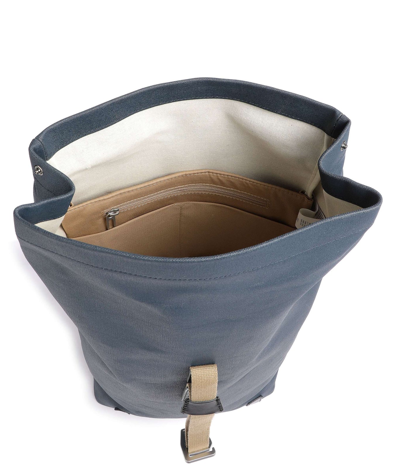 Brooks England Pickwick Cotton Canvas Large Rolltop backpack dark blue