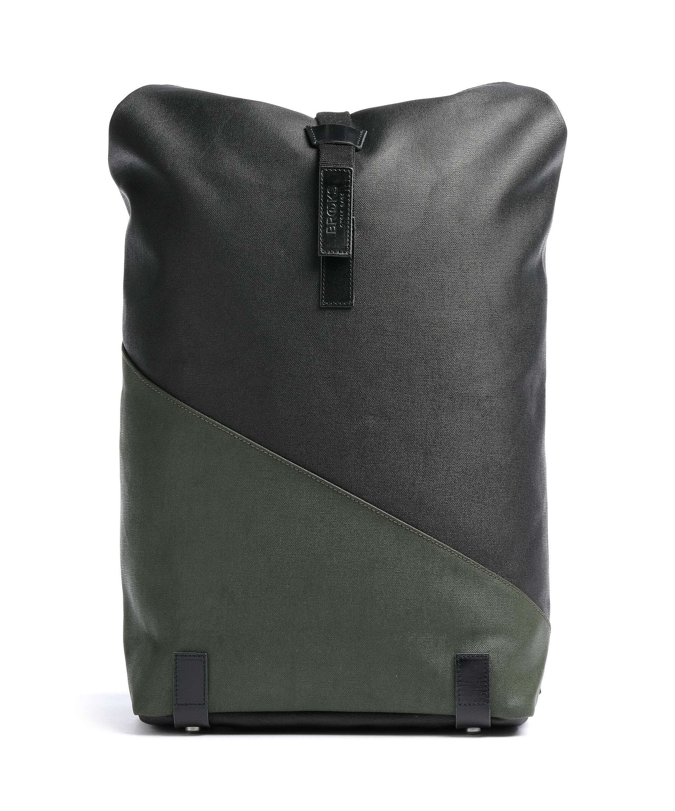 Brooks England Pickwick Patchwork Large Rolltop backpack black/forest