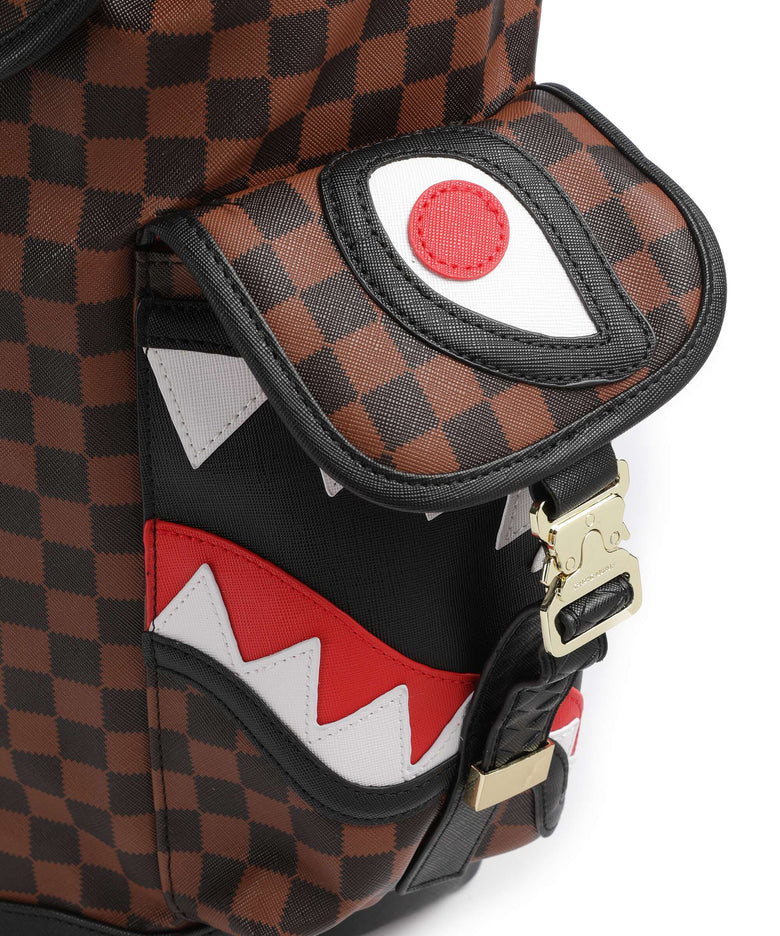 Sprayground Sawtooth Sharks in Paris Monte Carlo Backpack brown