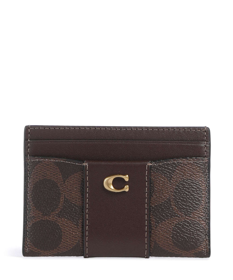 Coach Essential Signature Credit card holder maple