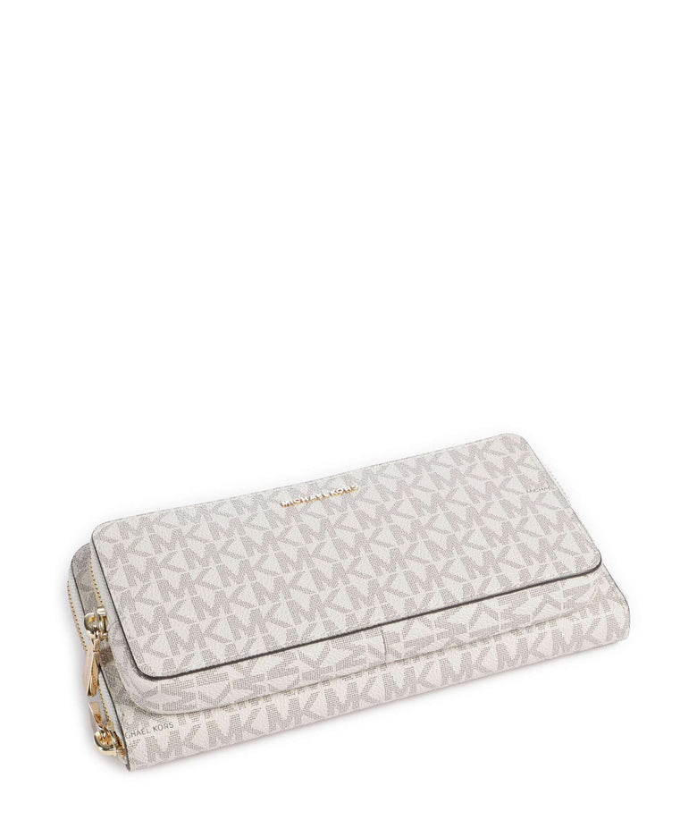 Michael Kors Jet Set Large Continental Crossbody bag vanilla/acorn