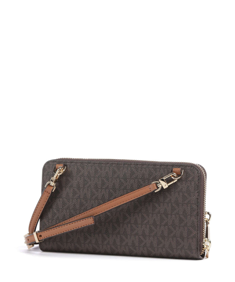 Michael Kors Jet Set Large Continental Crossbody bag brown/acorn