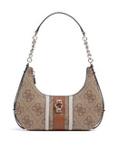 Guess Erenia Schultertasche latte logo