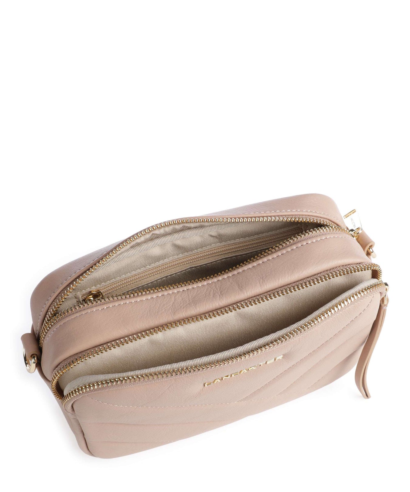 Lancaster Soft Matelassé Crossbody bag nuderose