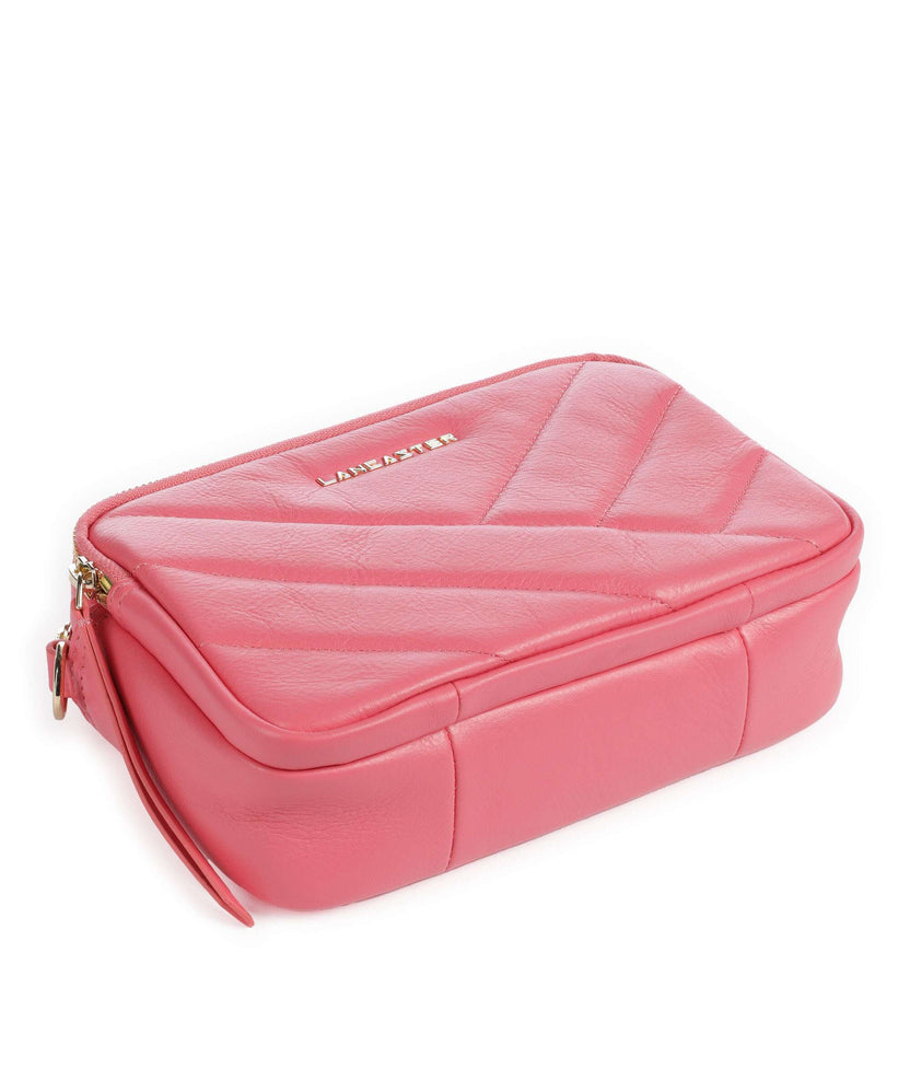 Lancaster Soft Matelassé Crossbody bag rose fonce