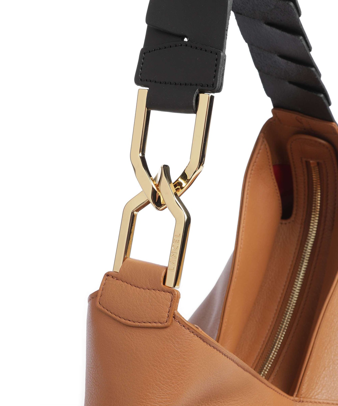 Lancel Pagode L Hobo bag camel/black