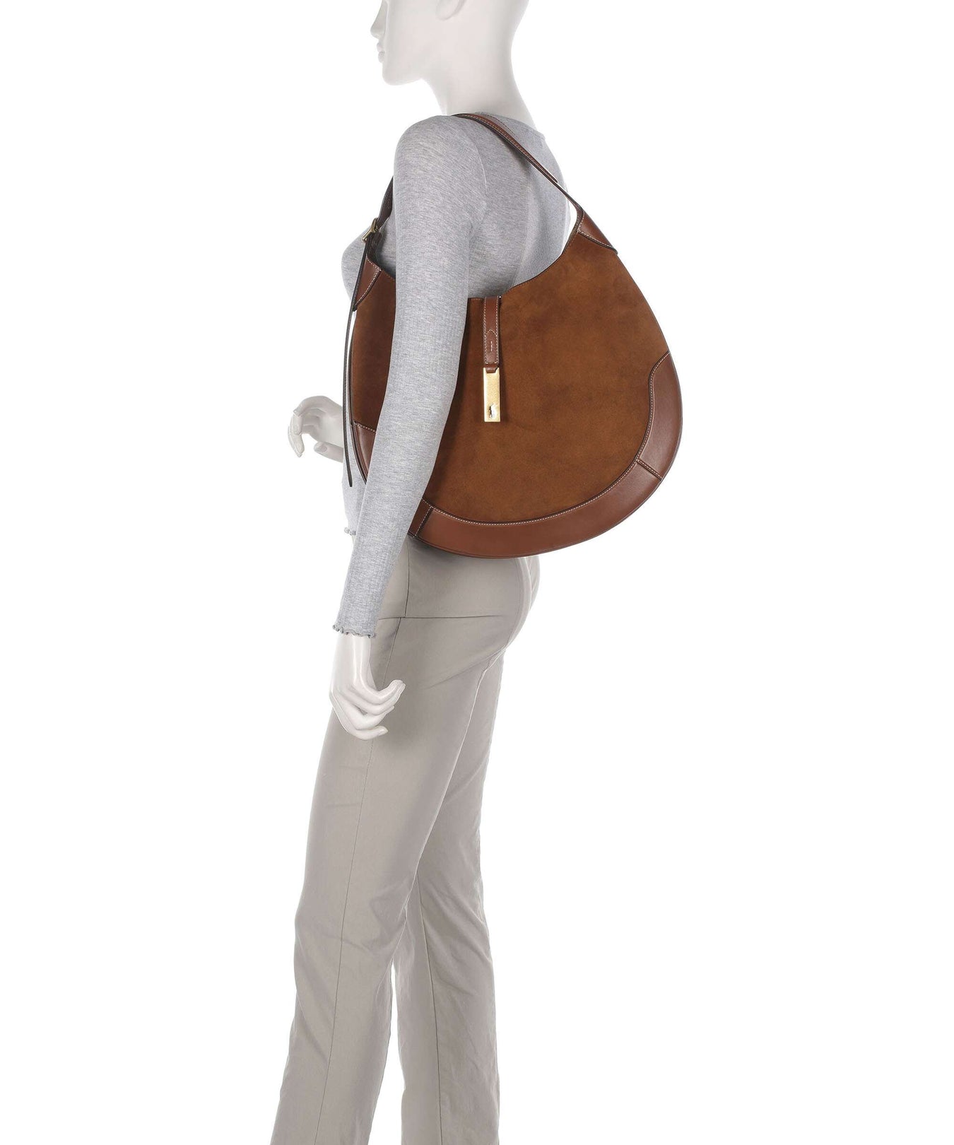 Polo Ralph Lauren ID Collection Medium Hobo bag cinnamon/cuoio