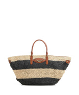 Lauren Ralph Lauren Daphney 40 Straw Borsa a mano natural/black/lauren tan