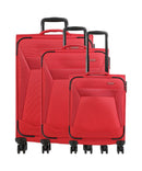 Travelite Chios 4-Rollen Trolley Set rot