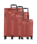 Travelite Croatia 4-Rollen Trolley Set koralle