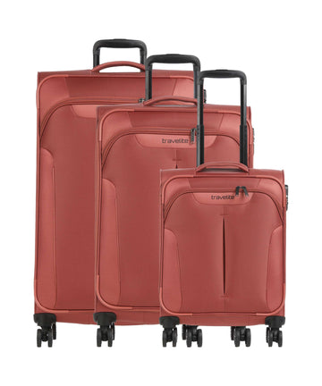 Travelite Croatia Set valigie trolley (4 ruote) koralle