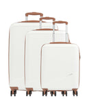 Travelite Bali 4-Rollen Trolley Set weiss/cognac