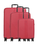 Travelite Air Stripe 4-Rollen Trolley Set red