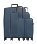 Travelite Air Stripe 4-Rollen Trolley Set navy