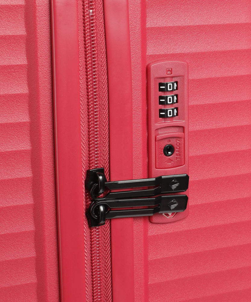 Travelite Air Stripe Slim Suitcase set (4 wheels) red