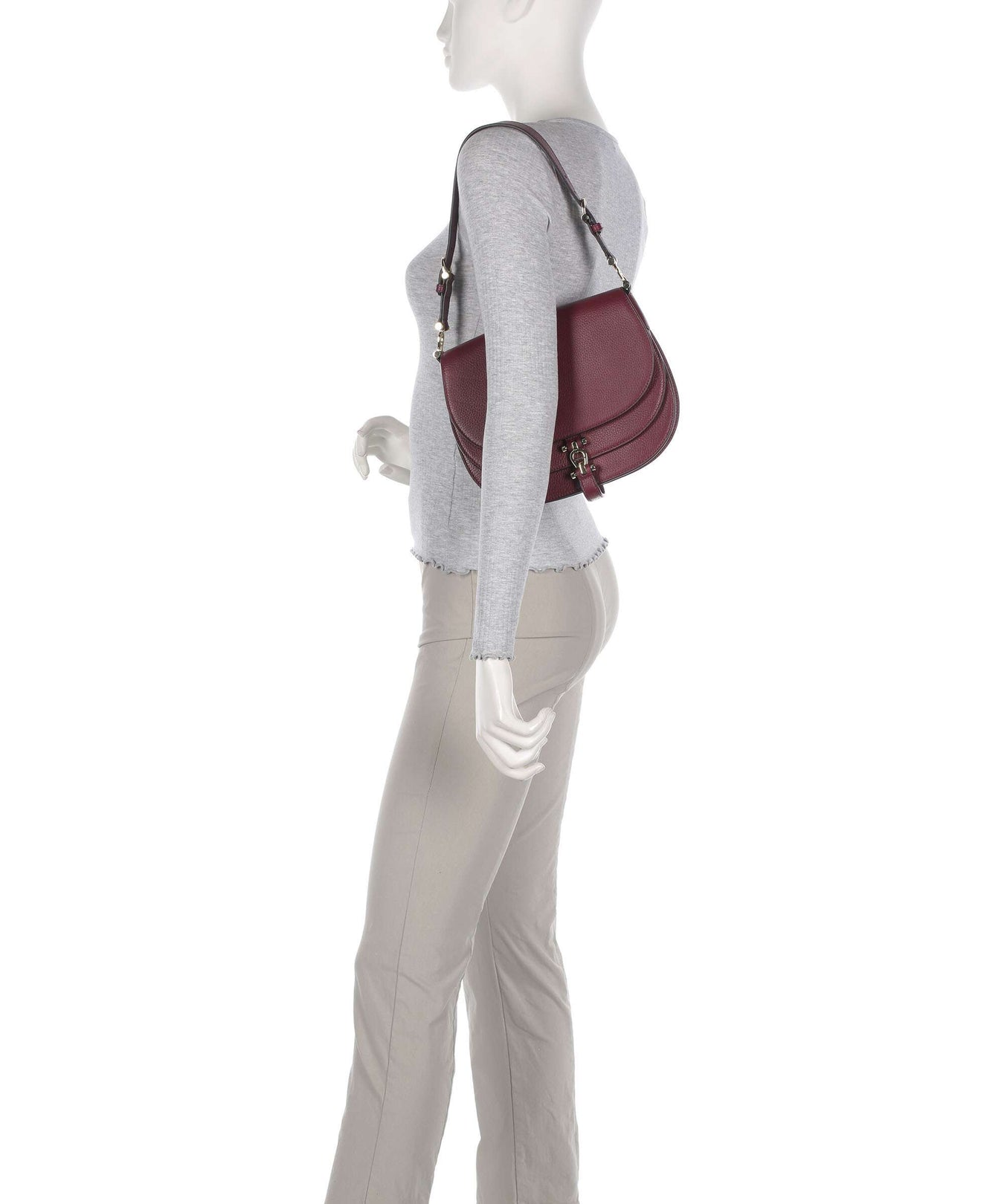 Aigner Delia S Shoulder bag burgundy