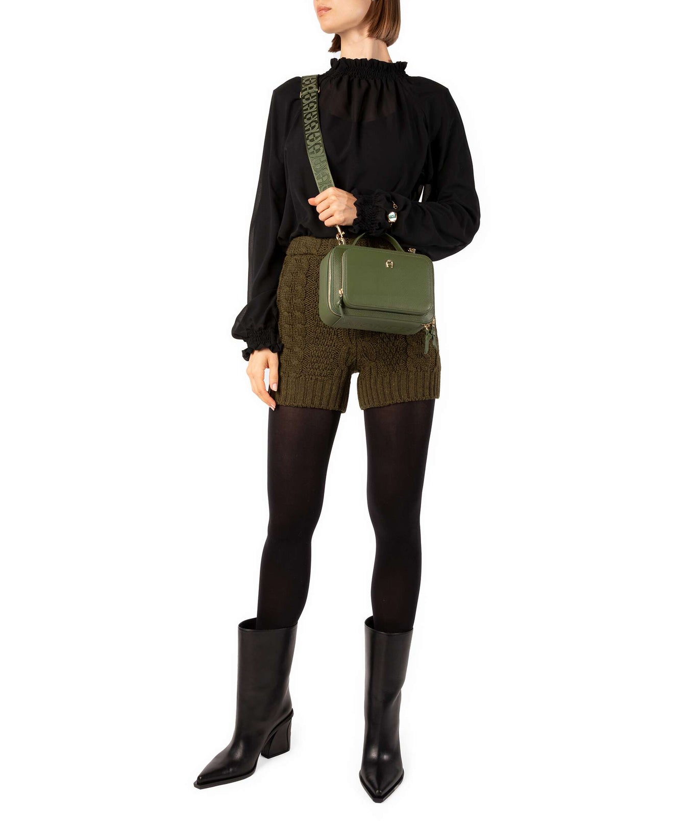 Aigner Zita S Crossbody bag dark olive