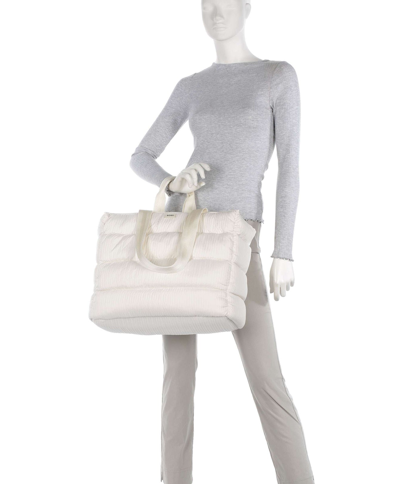 BOSS Deva Tote bag open white
