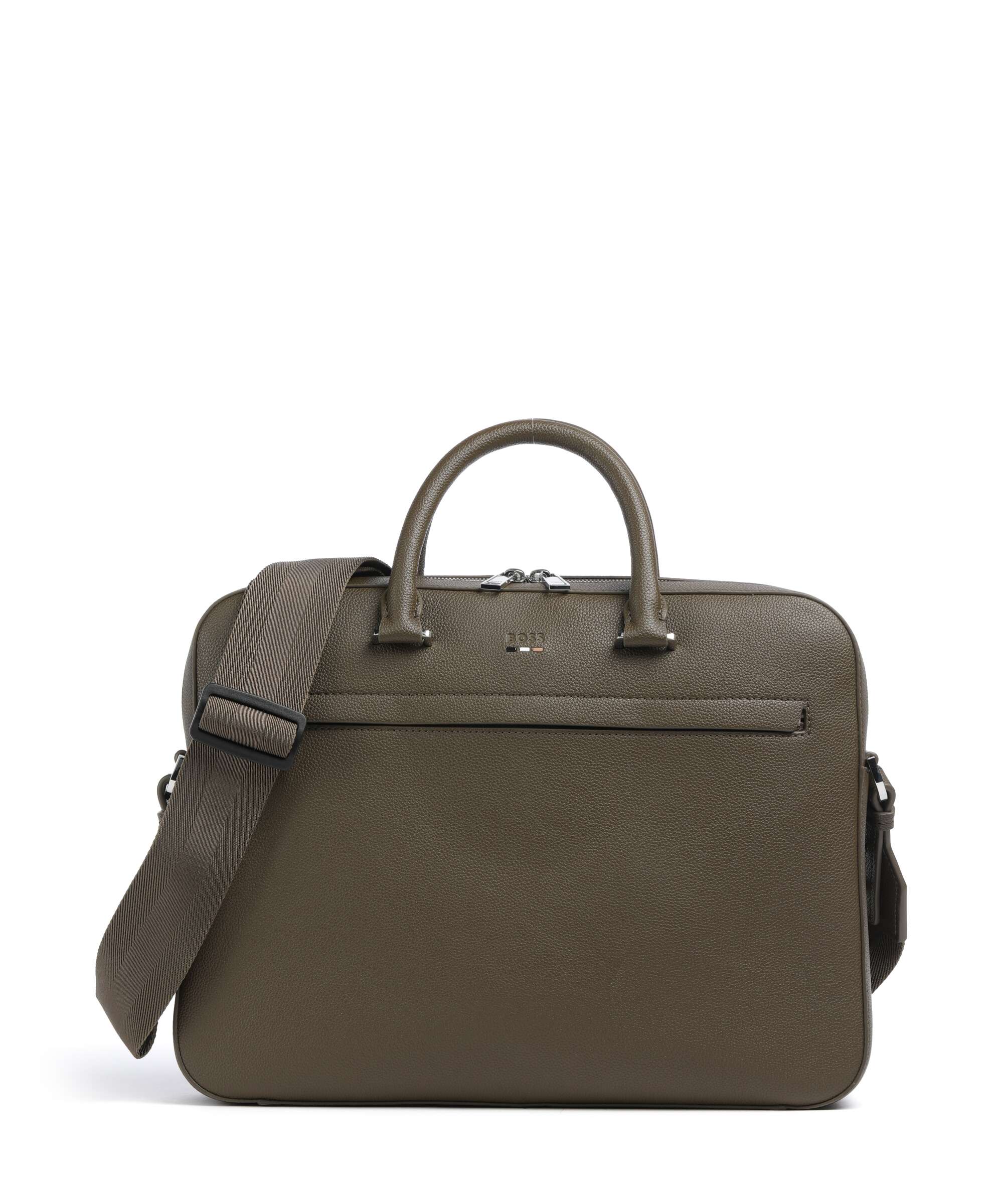 BOSS Ray Briefcase open green