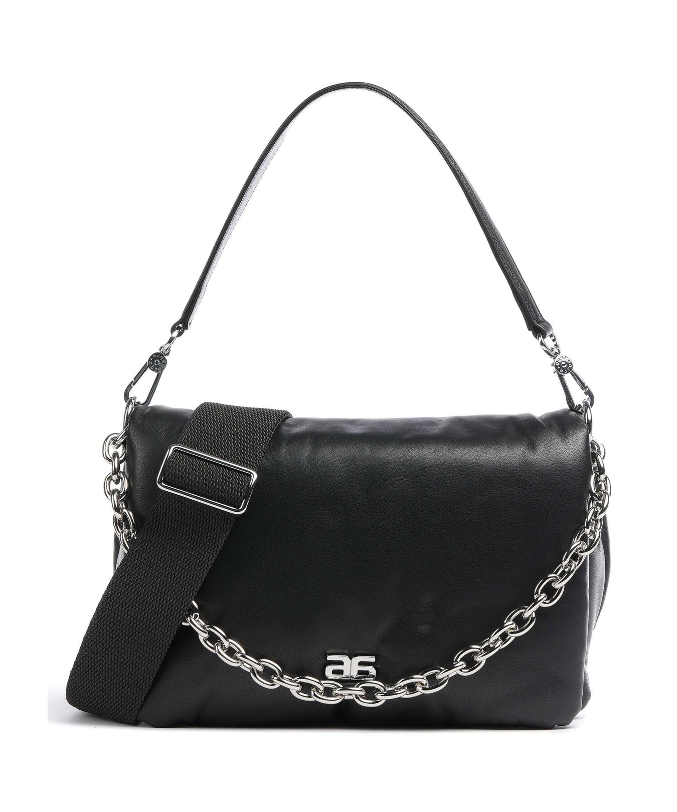 Abro Piuma_Lucido Puffer Shoulder bag black/nickel